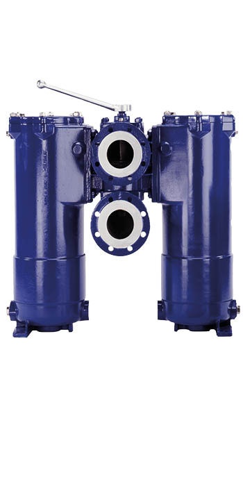 BOLLFILTER Duplex Type 2.05.5: Nodular cast iron filter with plug change over valve for large volumes