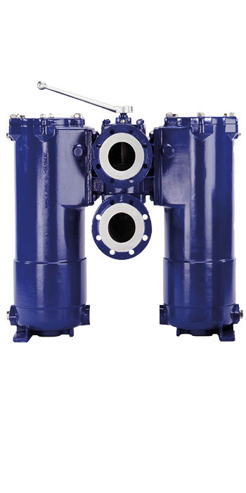 BOLLFILTER Duplex Type 2.05.5: Nodular cast iron filter with plug change over valve for large volumes