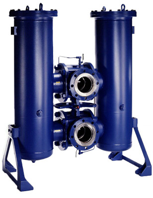 BOLLFILTER Duplex Type 2.68.2 / 2.78.2: Welded filter with ball change over valve and flexible connections